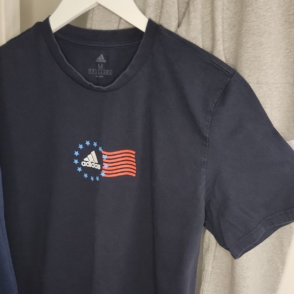 Mens Adidas Navy Hoodie Short Sleeve Joggers Set Size Medium - Picture 4 of 8